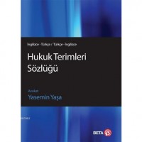 Hukuk Terimleri Sözlüğü; İngilizce - Türkçe / Türkçe İngilizce