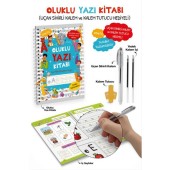Oluklu Yazı Kitabı anetil / Uçan Sihirli Kalem ve Kalem Tutucu Hediy